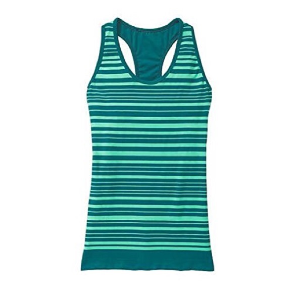 Athleta Striped Racerback Tank Top Built-in Bra - Picture 1 of 7